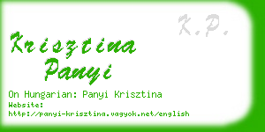 krisztina panyi business card